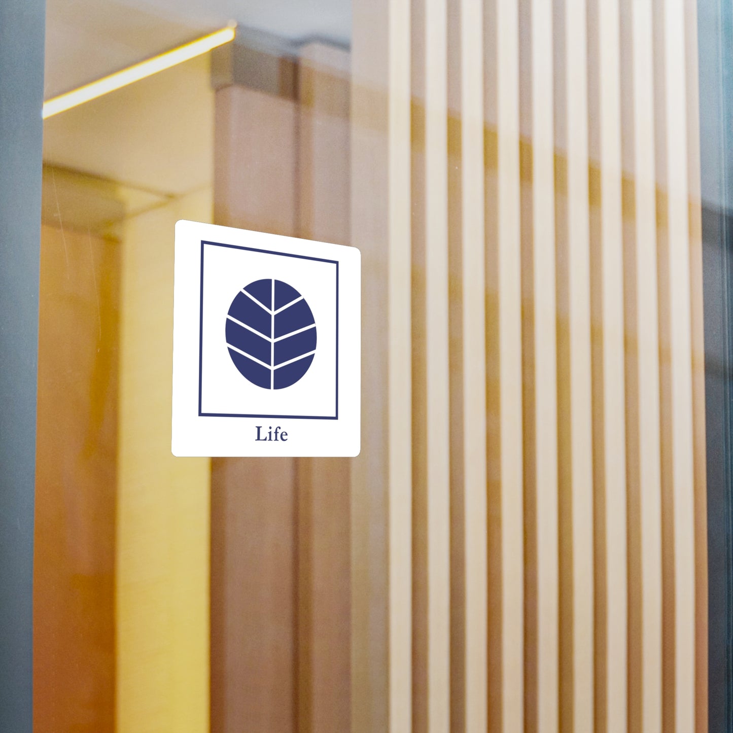 Life - Leben Symbol Sticker (Blue/White)