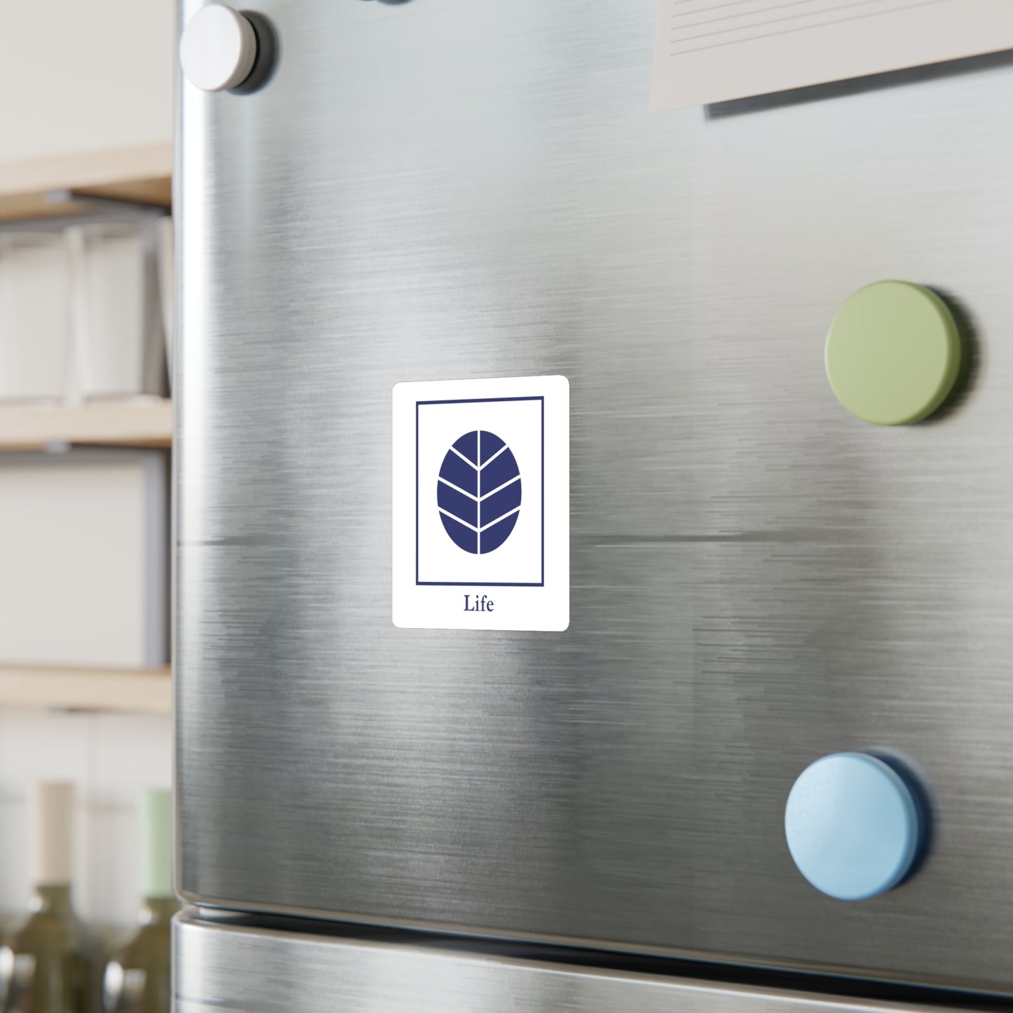 Life - Leben Symbol Sticker (Blue/White)