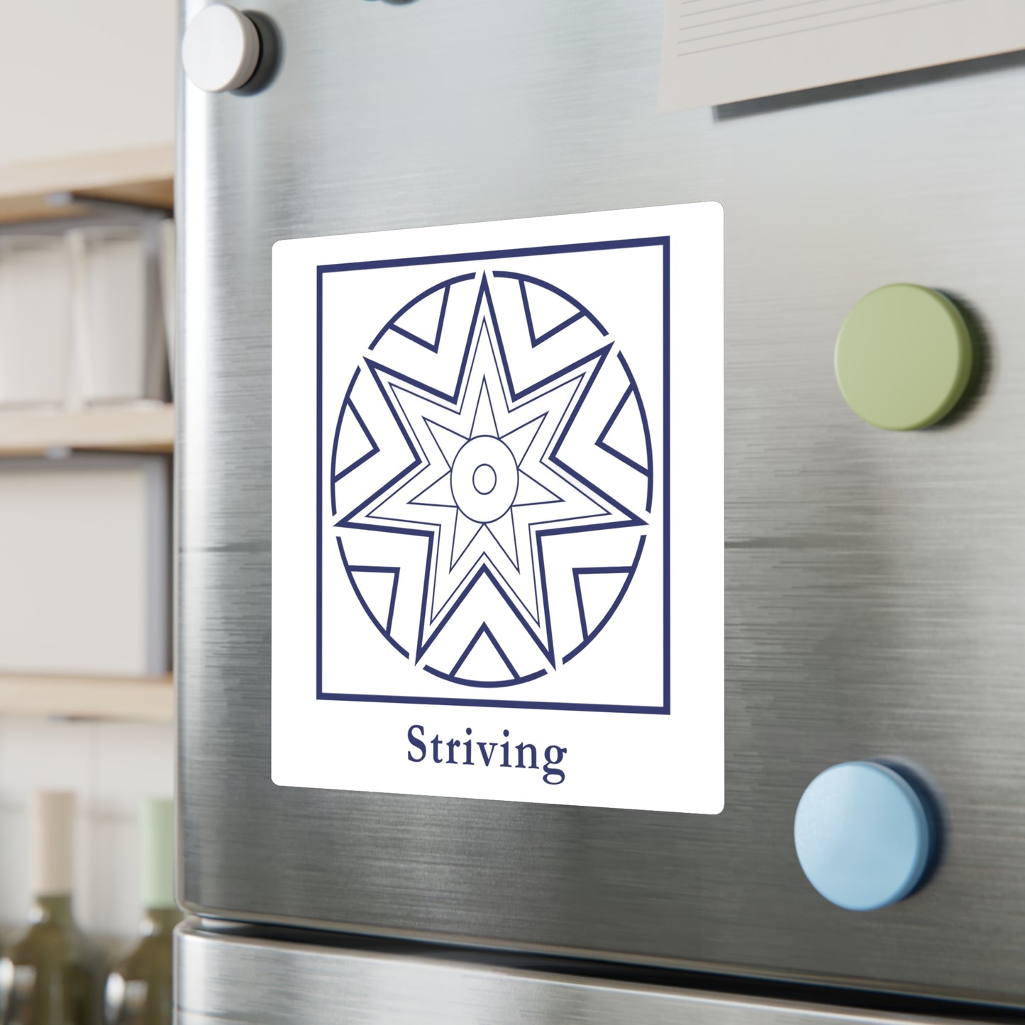Striving - Streben Symbol Decal (Blue/White)