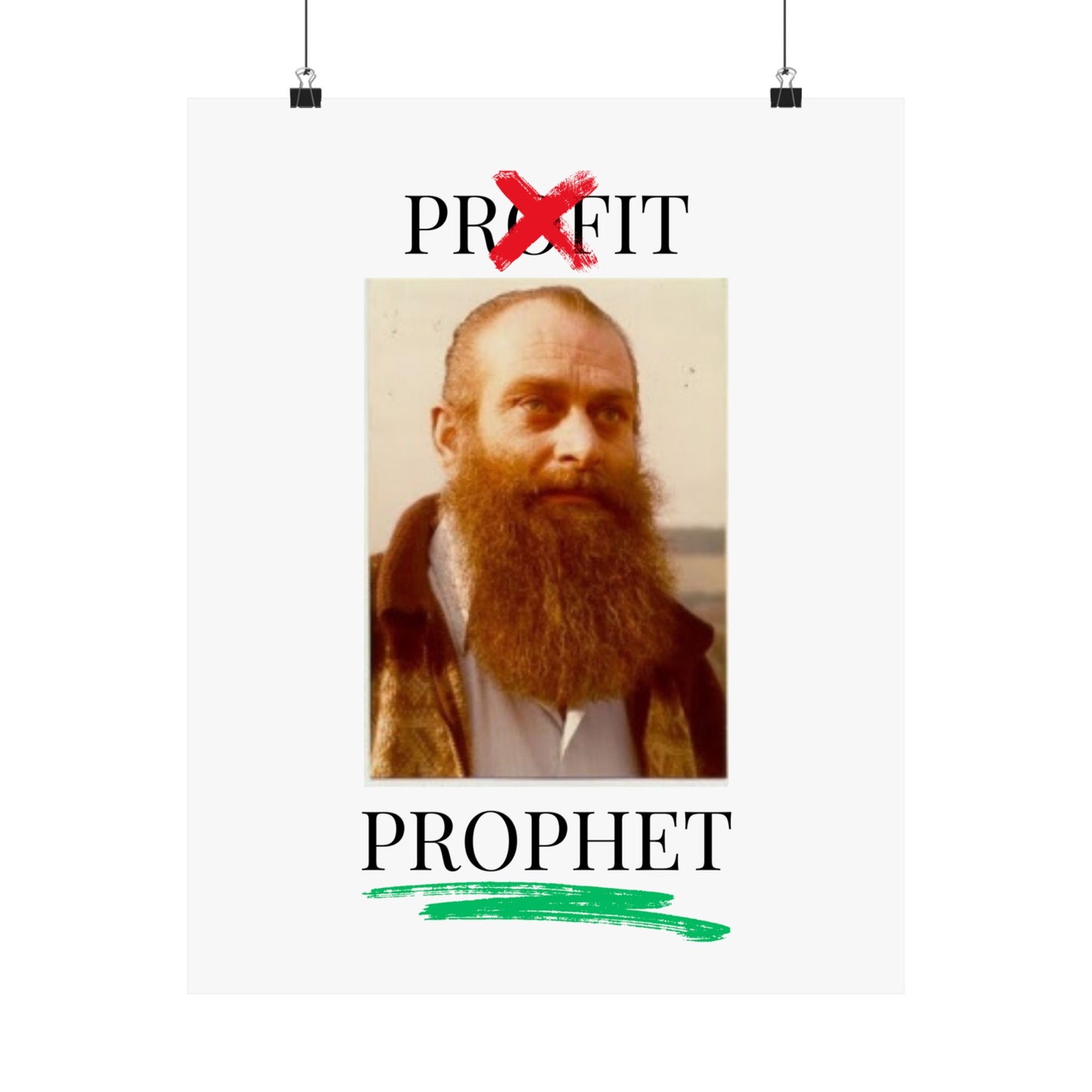 Inspirational Matte Vertical Poster: 'PROFIT vs PROPHET' - Unique Wall Art for Thought Leaders