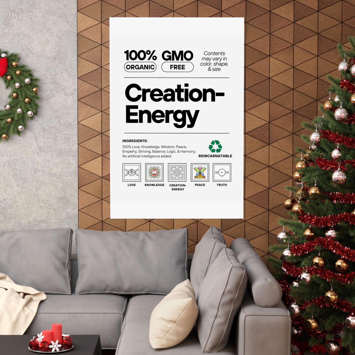 Inspirational Creation-Energy Posters | Eco-Friendly Wall Art for Mindfulness