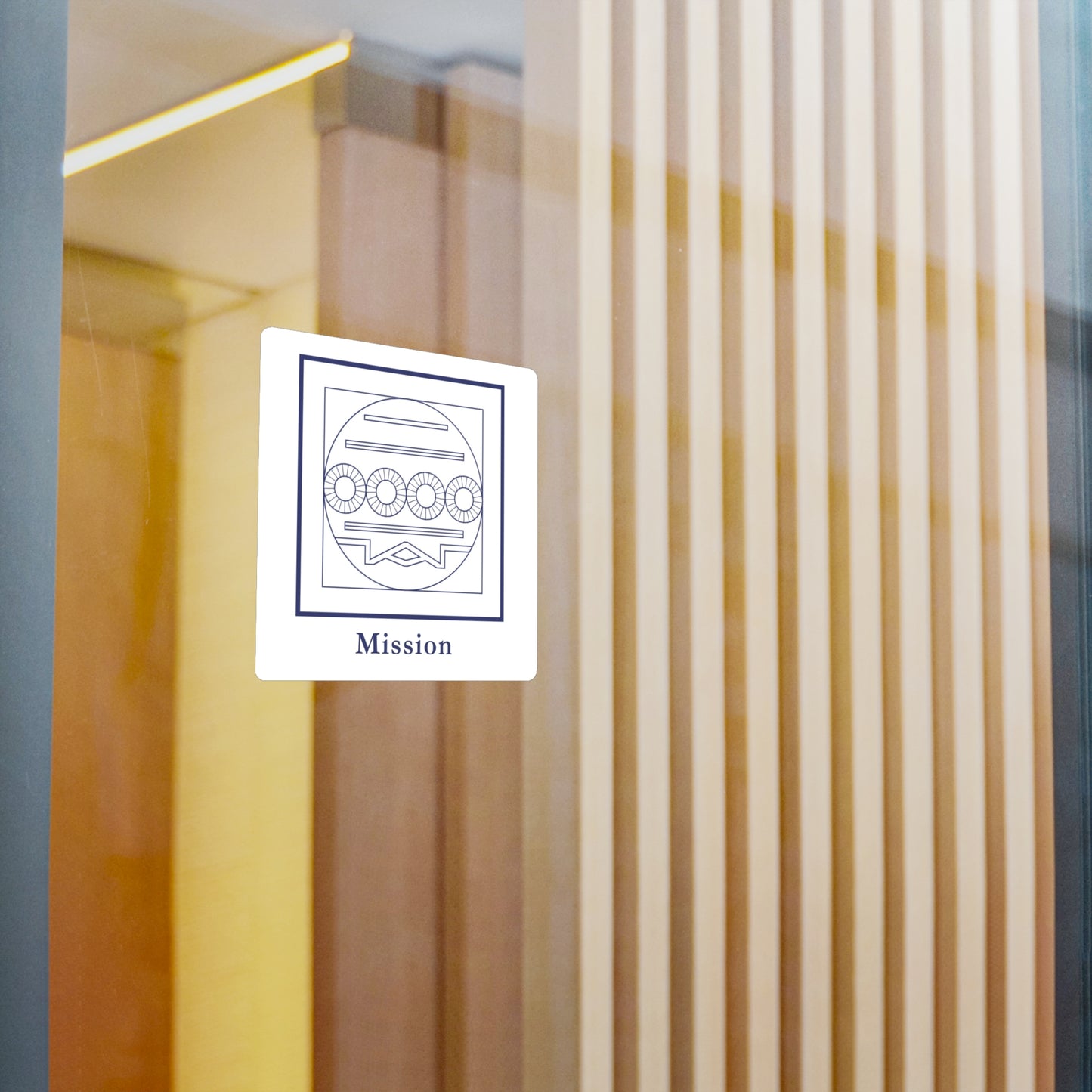 Mission/Task - Aufgabe Symbol Sticker (Blue/White)