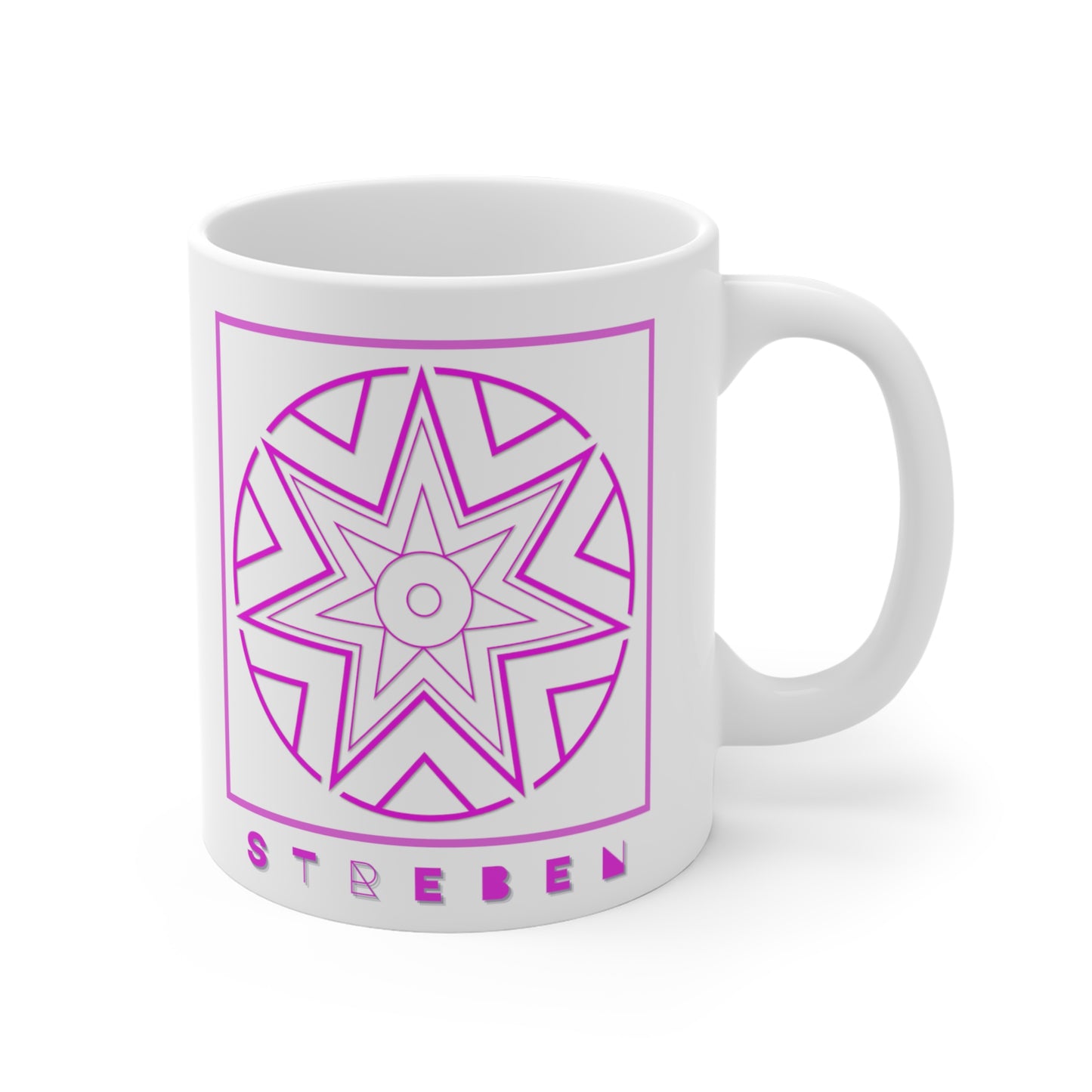 Symbols of the Creation-Energy Teaching - Mug 11oz *Streben / Striving* (pink)