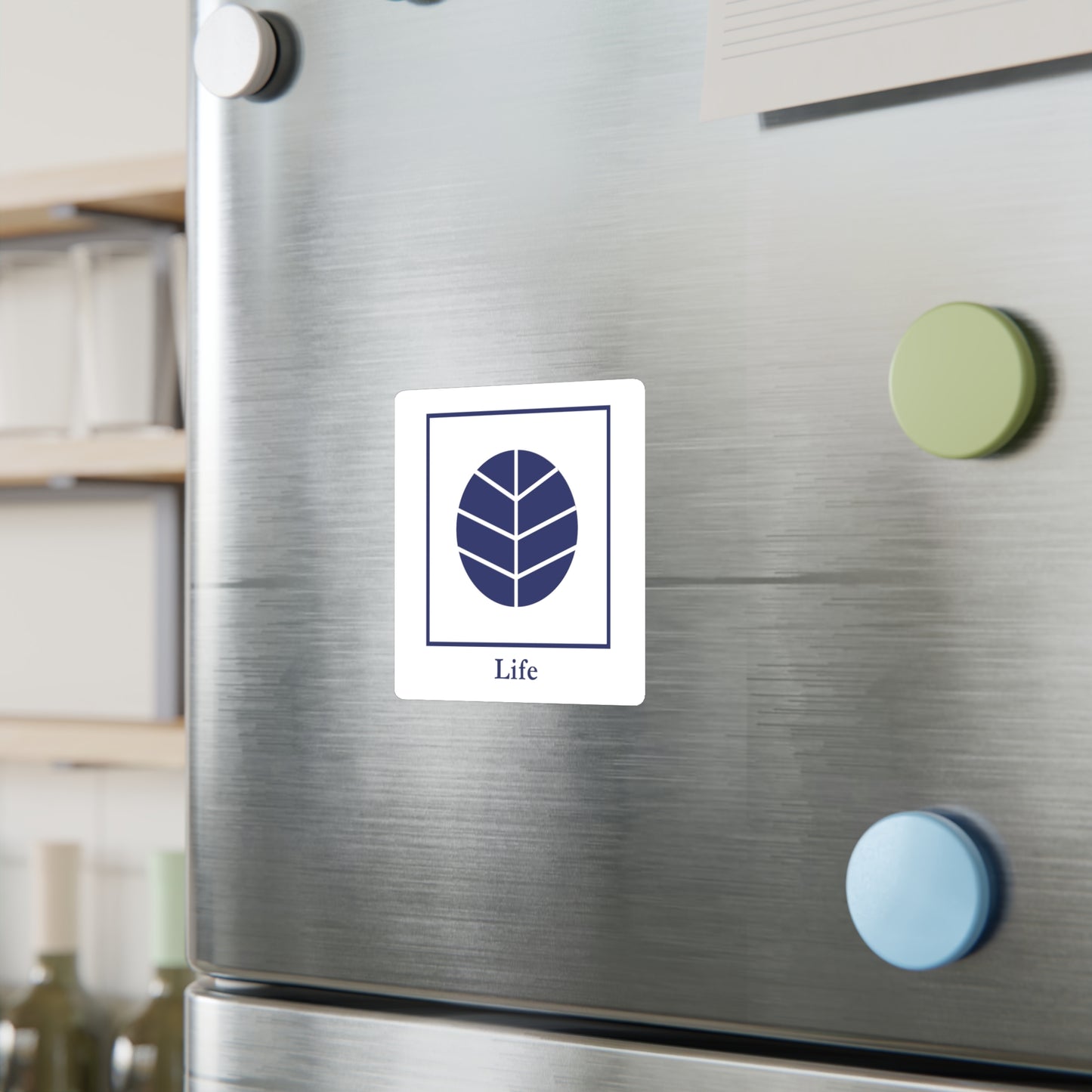 Life - Leben Symbol Sticker (Blue/White)