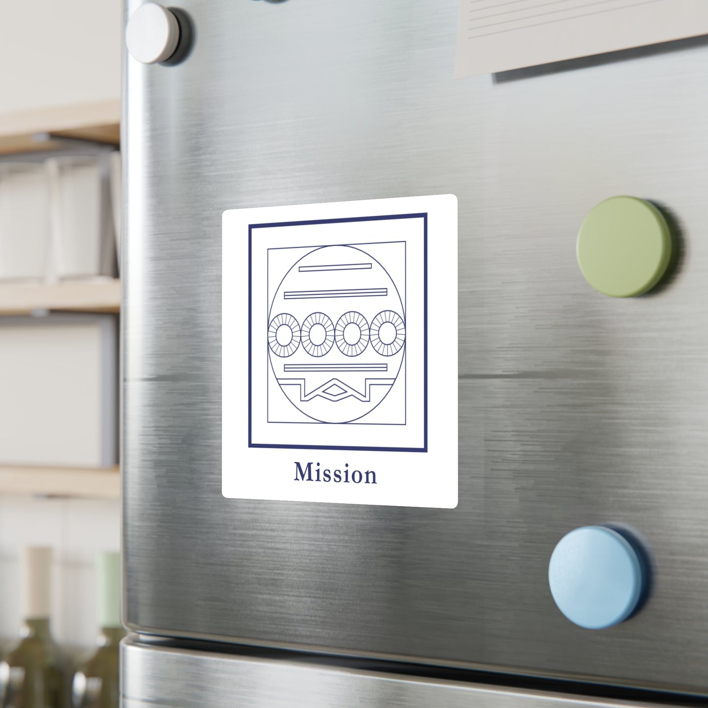 Mission/Task - Aufgabe Symbol Sticker (Blue/White)