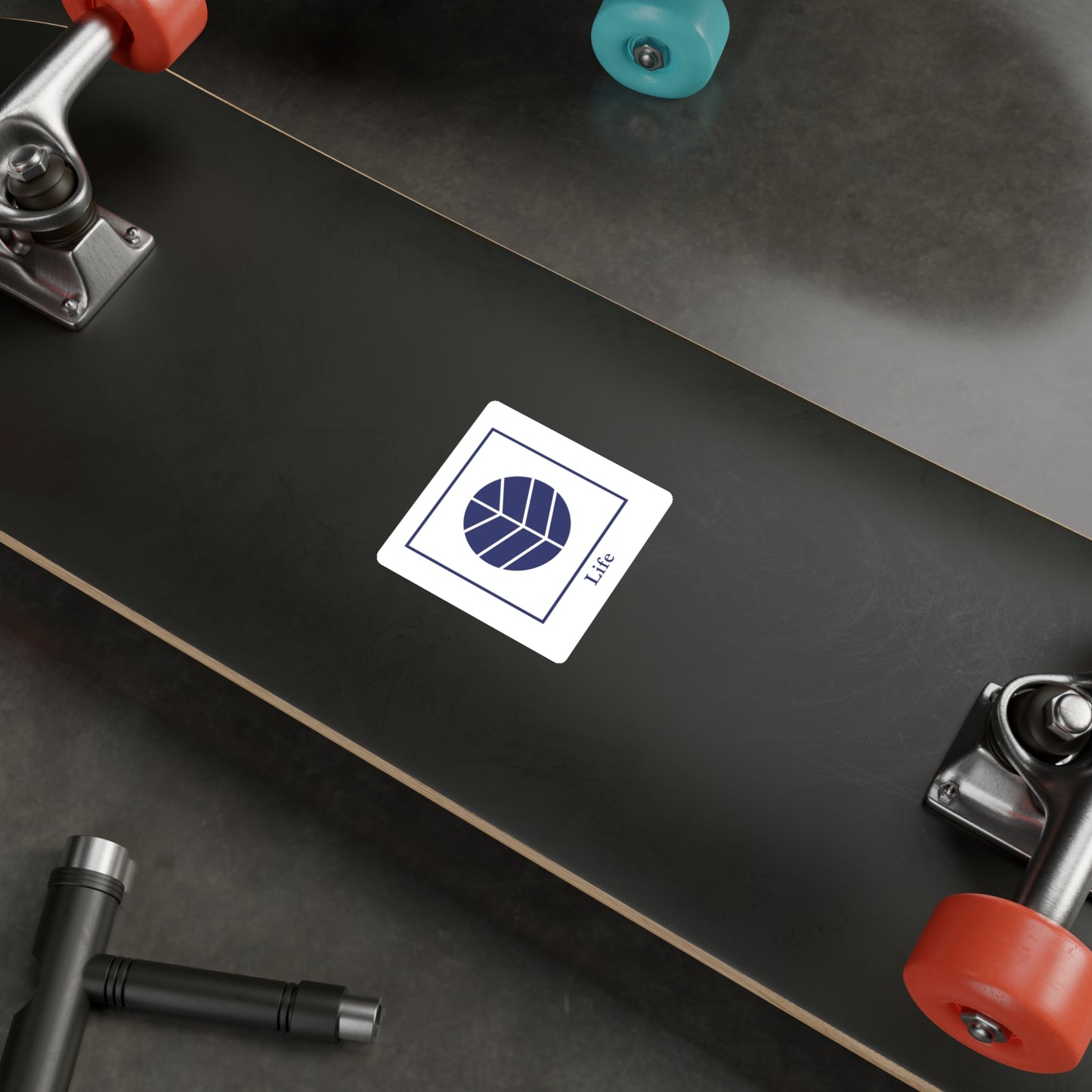 Life - Leben Symbol Sticker (Blue/White)