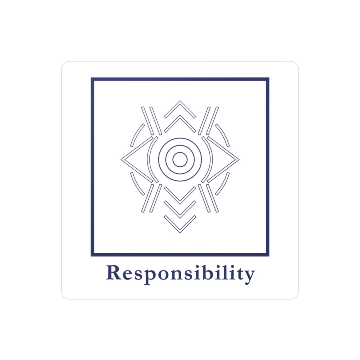 Responsibility - Verantwortung Symbol Decal (Blue/White)
