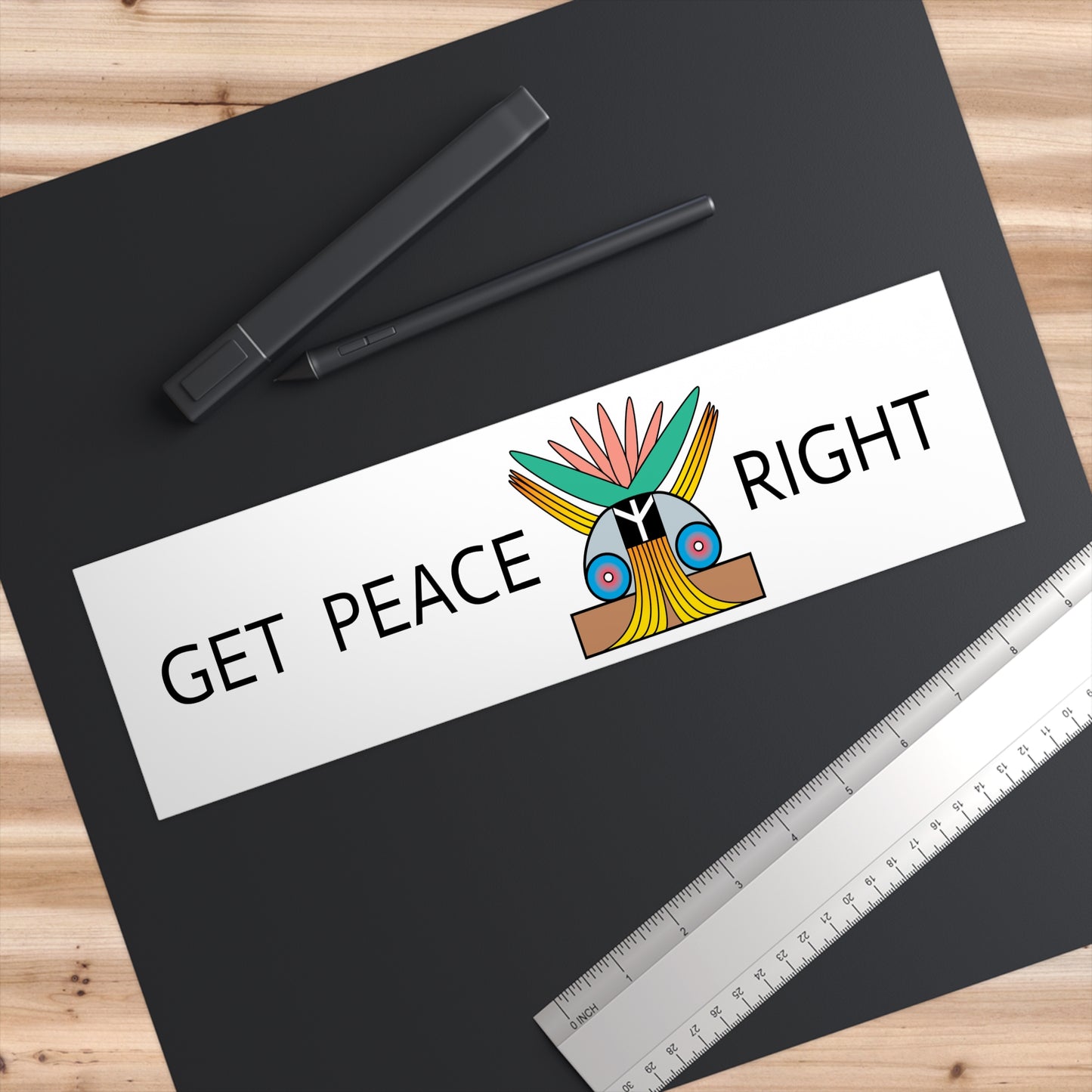 Get Peace Right Bumper Sticker