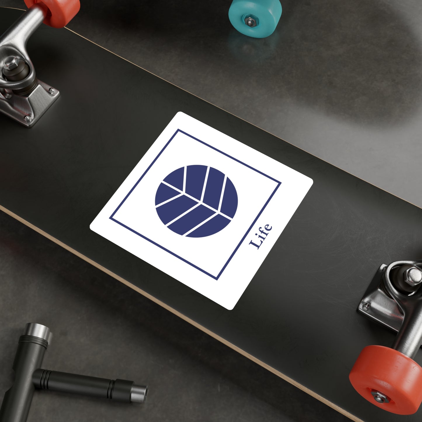 Life - Leben Symbol Sticker (Blue/White)