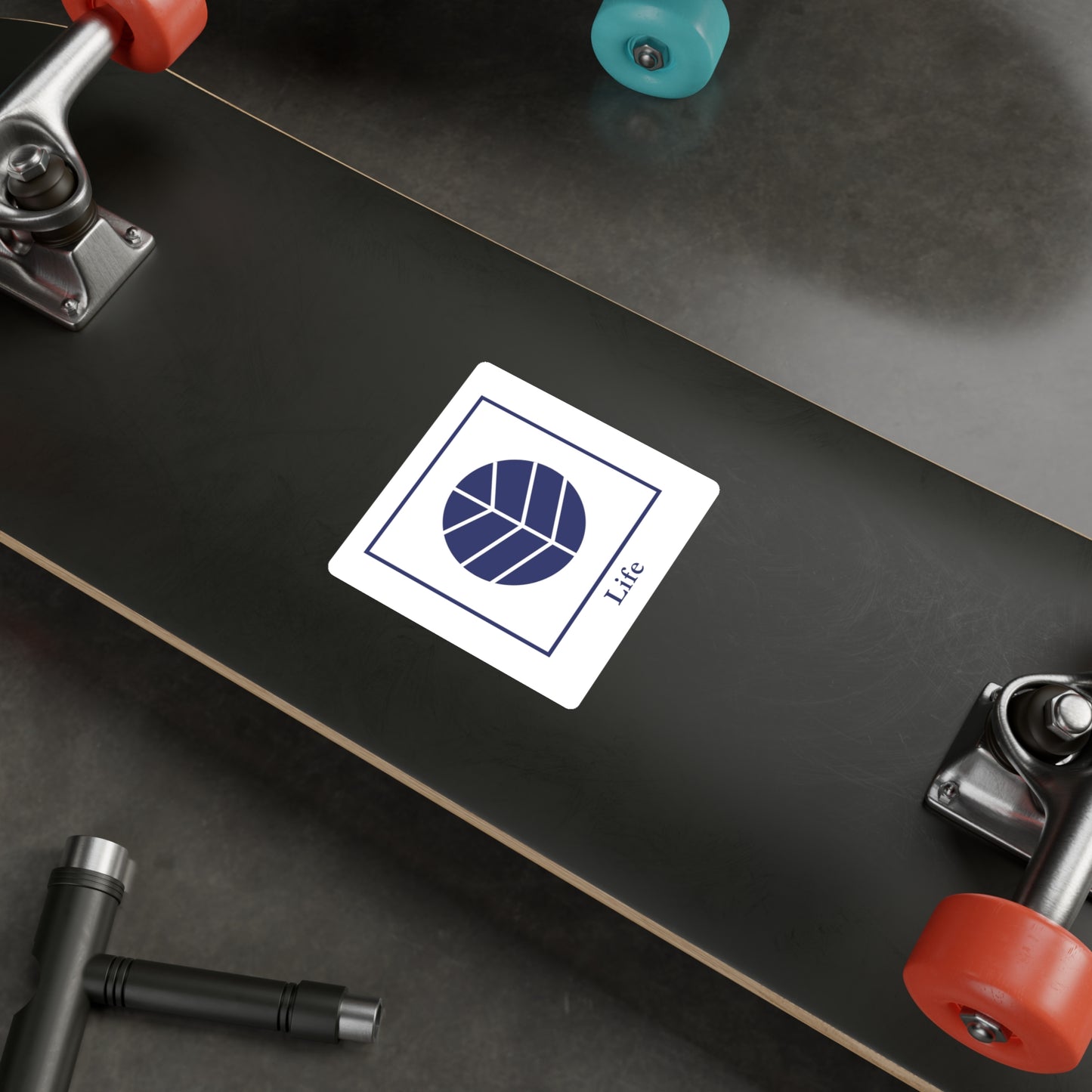 Life - Leben Symbol Sticker (Blue/White)