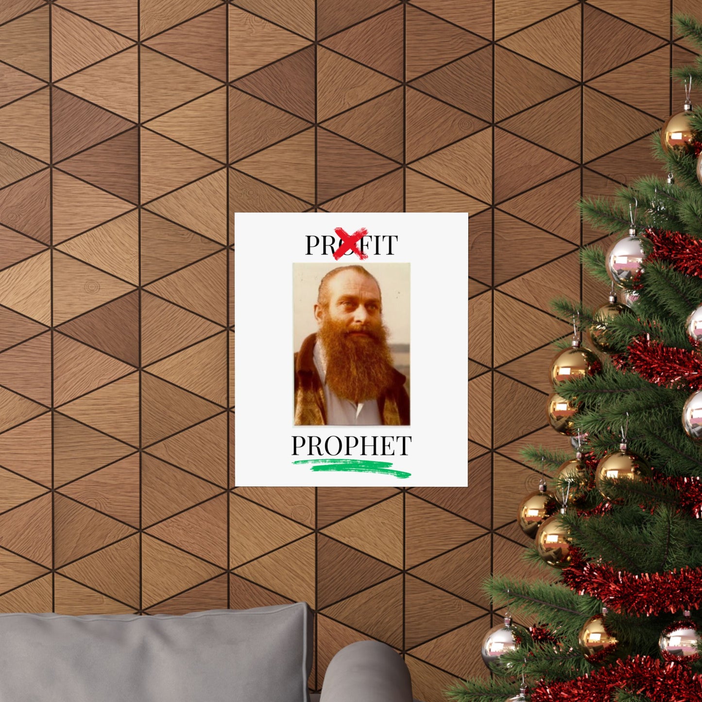 Inspirational Matte Vertical Poster: 'PROFIT vs PROPHET' - Unique Wall Art for Thought Leaders