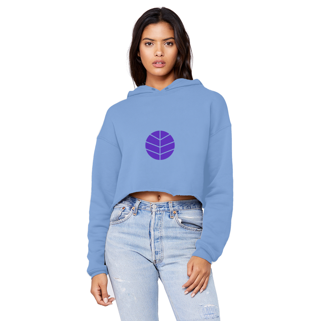 BEAM *Life* Collection Cropped Raw Edge Boyfriend Hoodie
