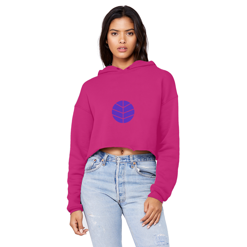 BEAM *Life* Collection Cropped Raw Edge Boyfriend Hoodie