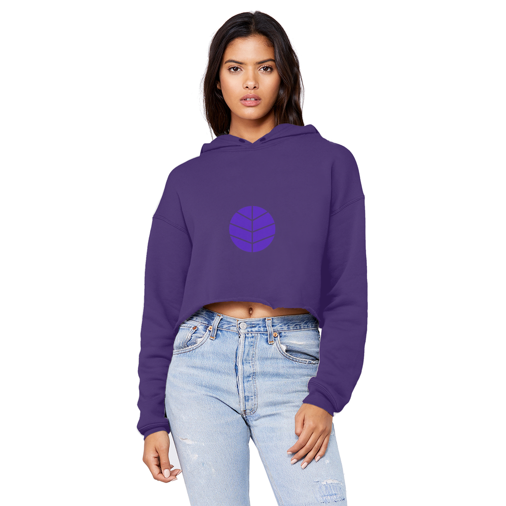 BEAM *Life* Collection Cropped Raw Edge Boyfriend Hoodie
