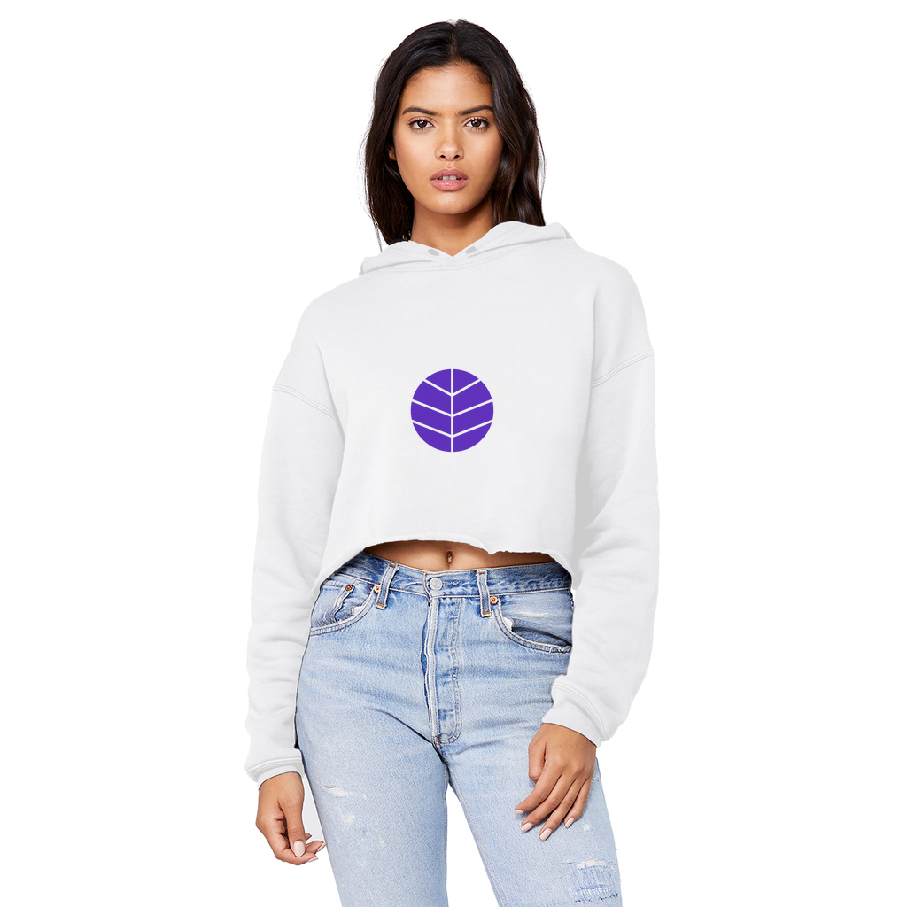 BEAM *Life* Collection Cropped Raw Edge Boyfriend Hoodie