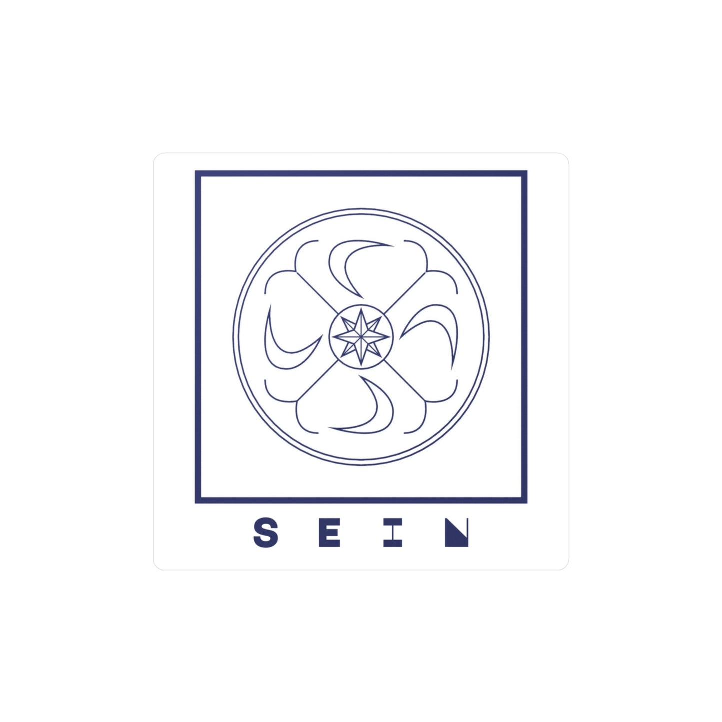 SEIN/BEING Symbol Sticker (Blue/White)