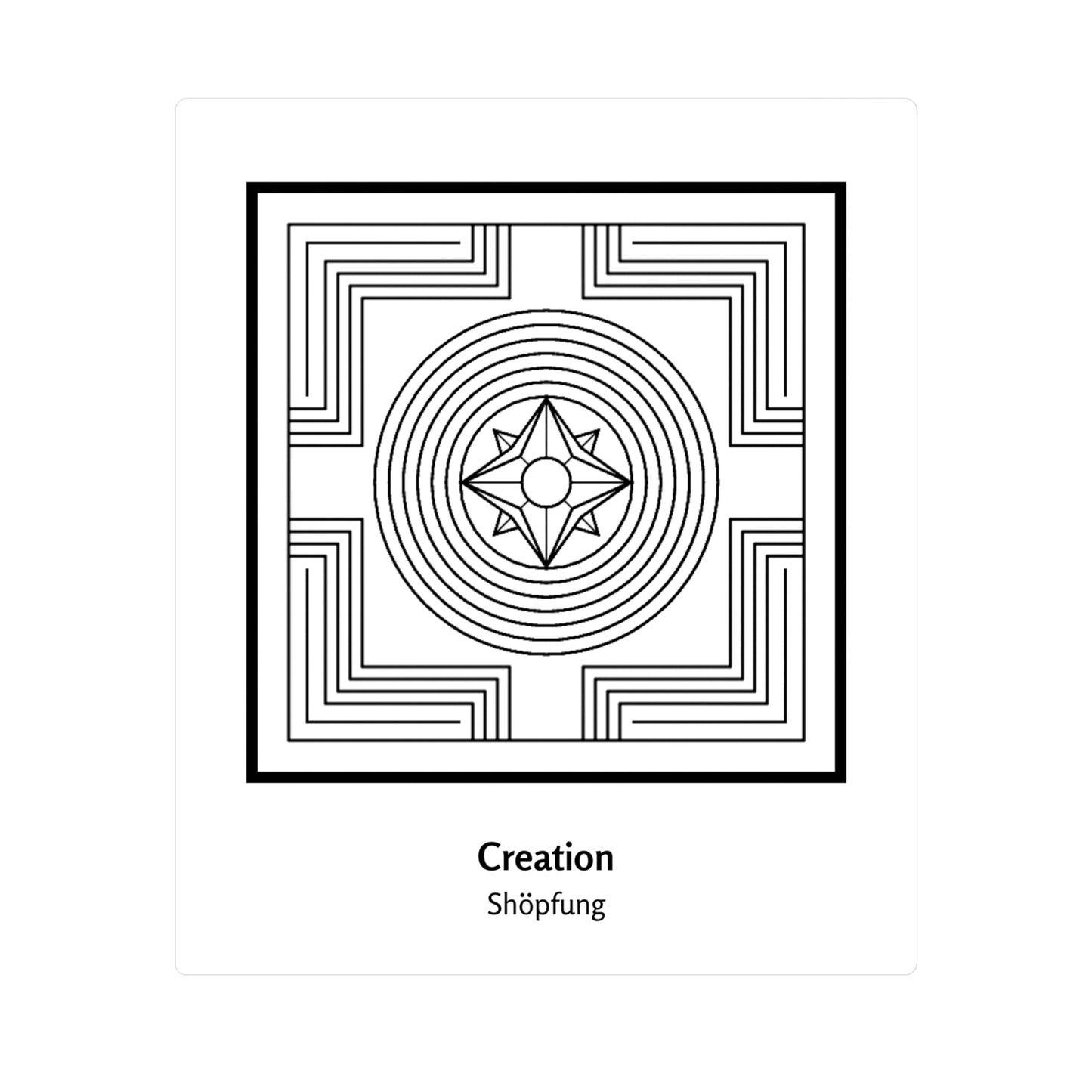 Creation/Shopfung Symbol Decal (Black/White)
