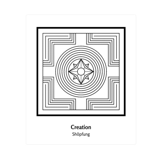 Creation/Shopfung Symbol Decal (Black/White)