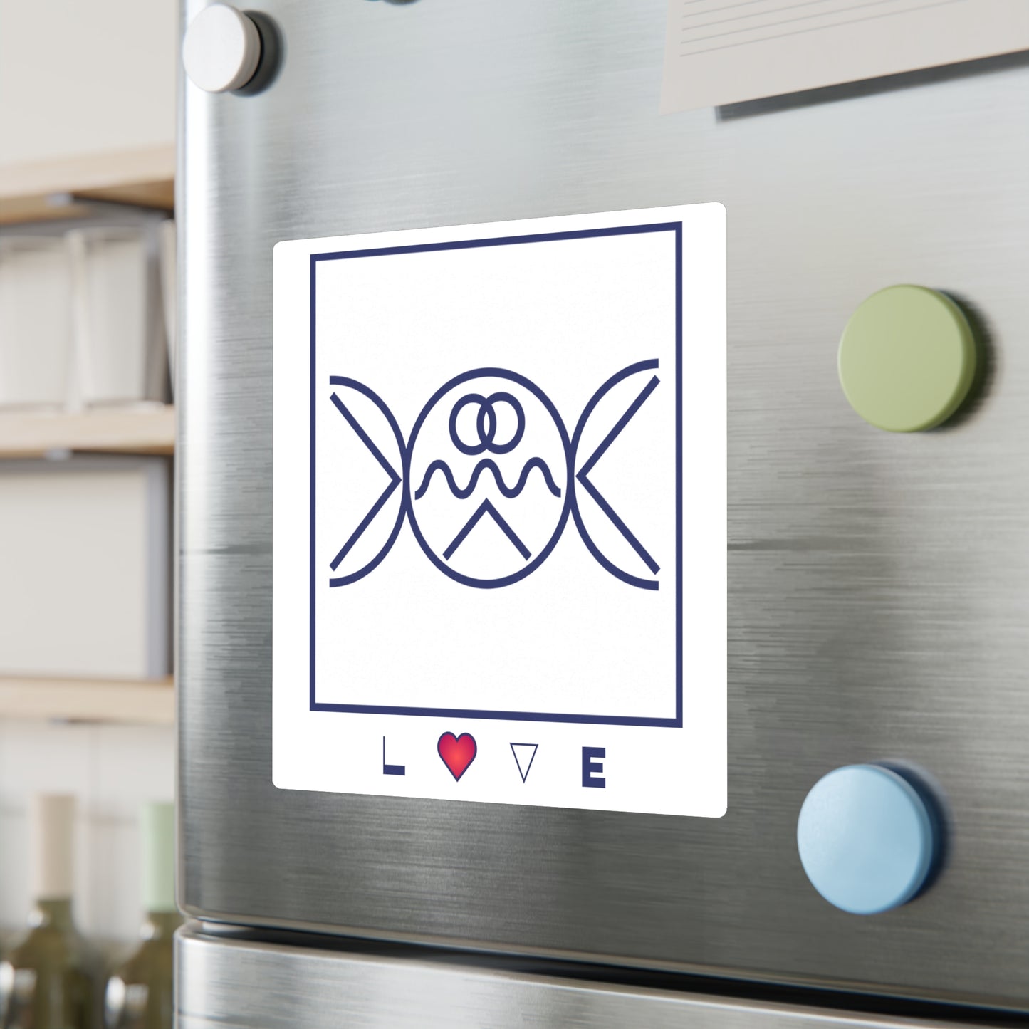 Love - Liebe Symbol Decal (Red/Blue/White)