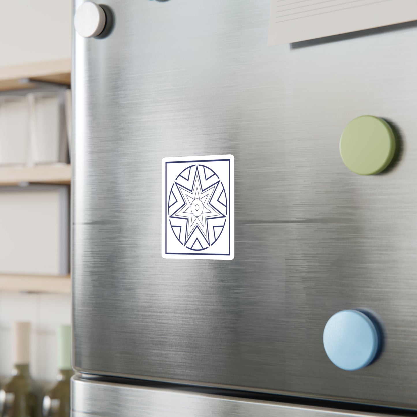 Streben (Striving) Symbol - Sticker/Decal (Blue/White)