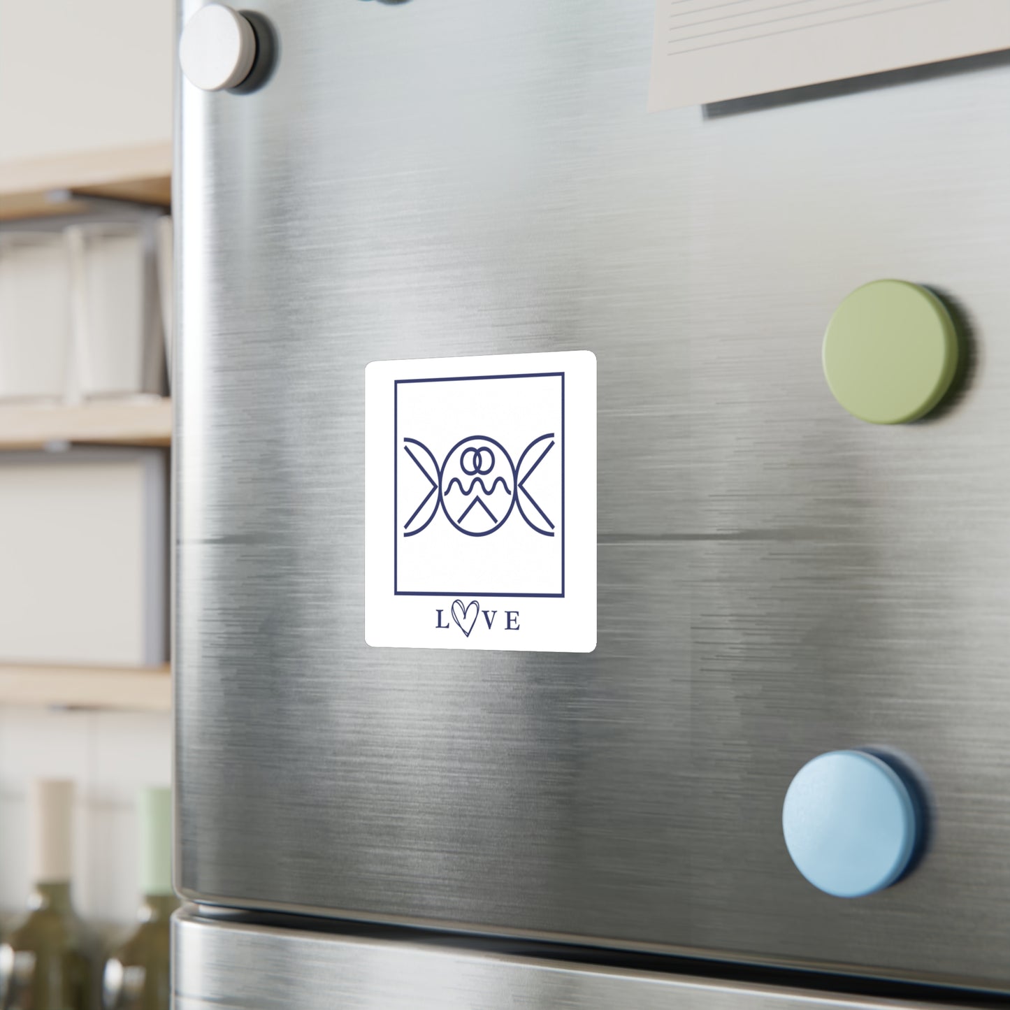 Love - Liebe Symbol Decal (Blue/White)