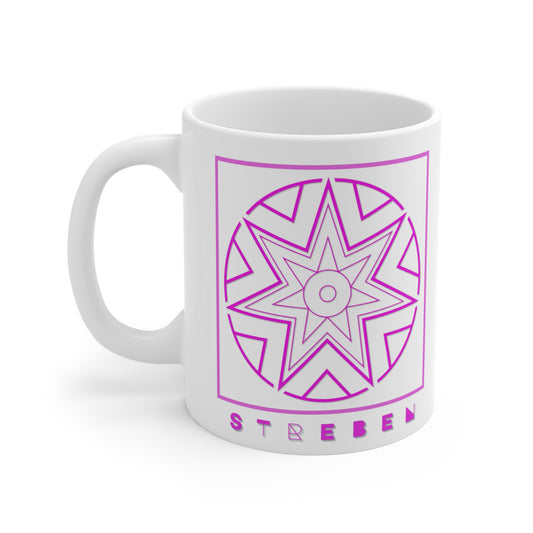 Symbols of the Creation-Energy Teaching - Mug 11oz *Streben / Striving* (pink)