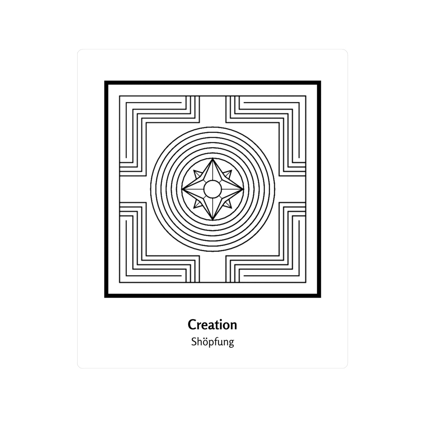 Creation/Shopfung Symbol Decal (Black/White)