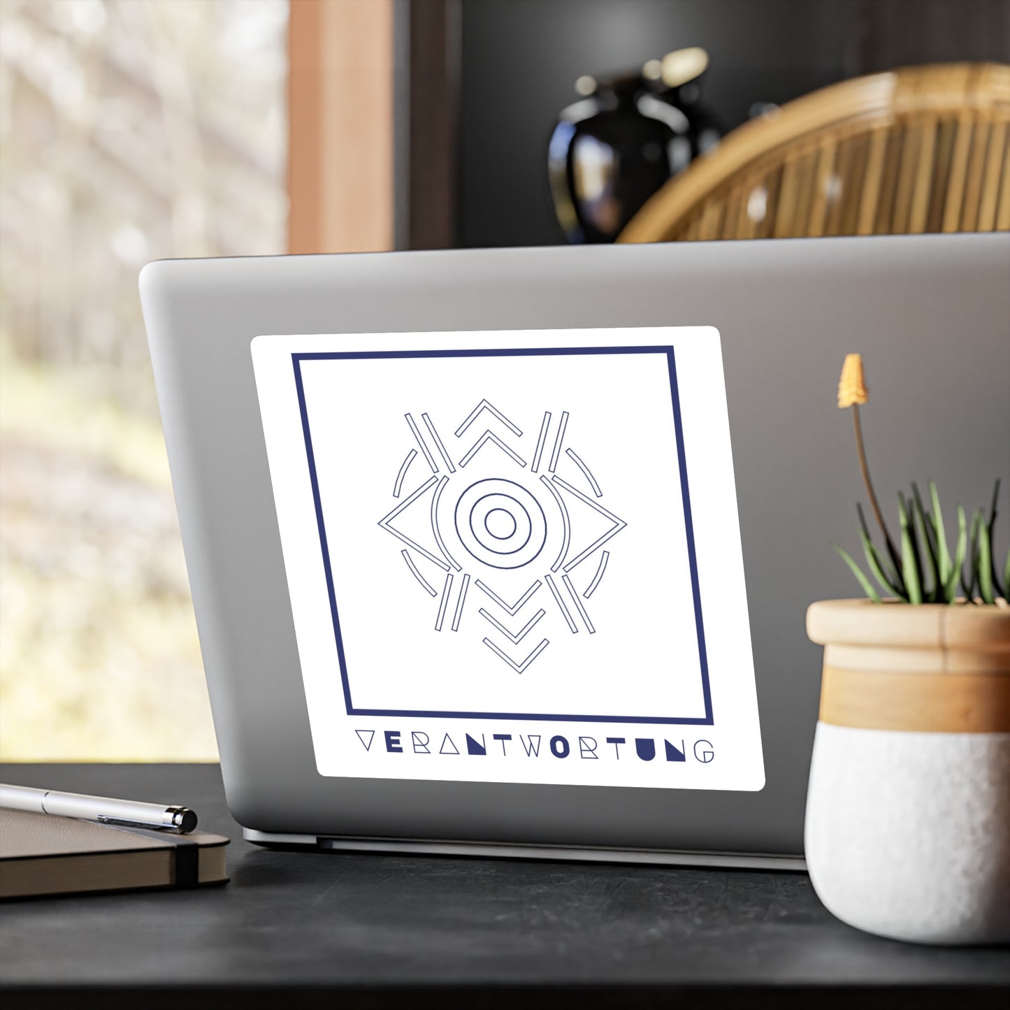 VERANTWORTUNG/Responsibility Symbol Sticker (Blue/White)