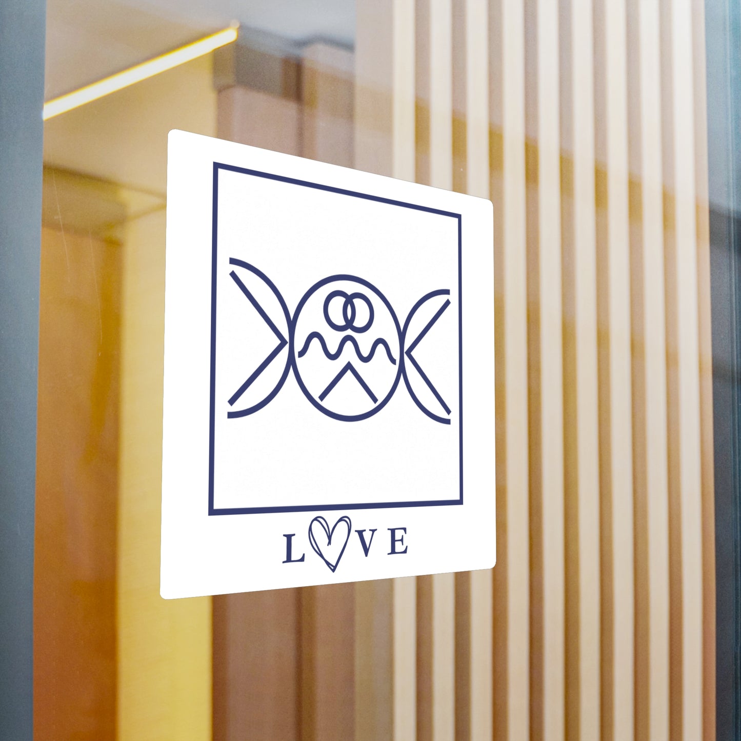 Love - Liebe Symbol Decal (Blue/White)