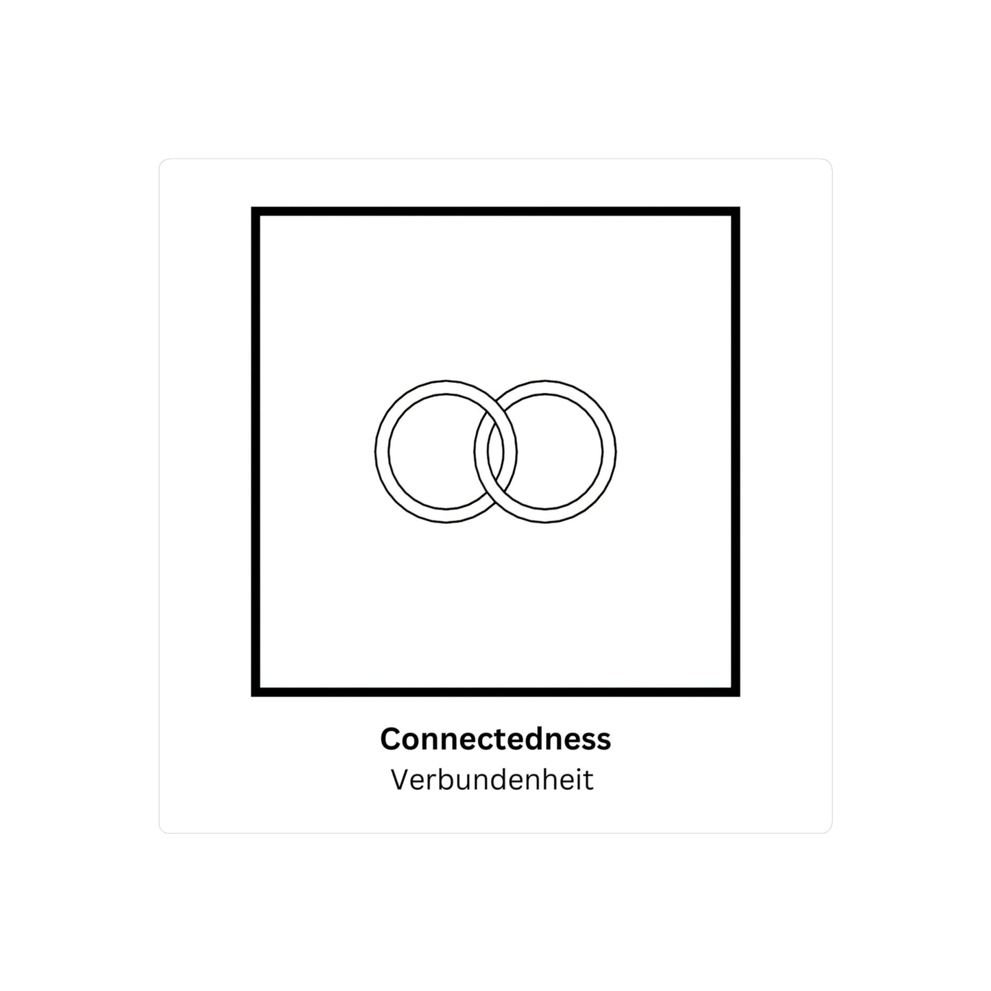 Connectedness / Verbundenheit Symbol Decal (Black/White) Not Transparent