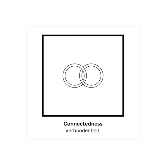 Connectedness / Verbundenheit Symbol Decal (Black/White) Not Transparent
