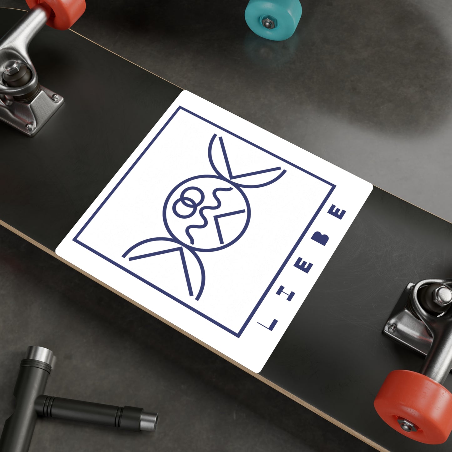 Liebe - Love Symbol Decal (Blue/White)