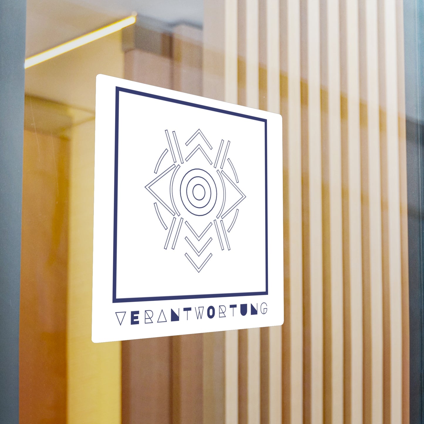 VERANTWORTUNG/Responsibility Symbol Sticker (Blue/White)