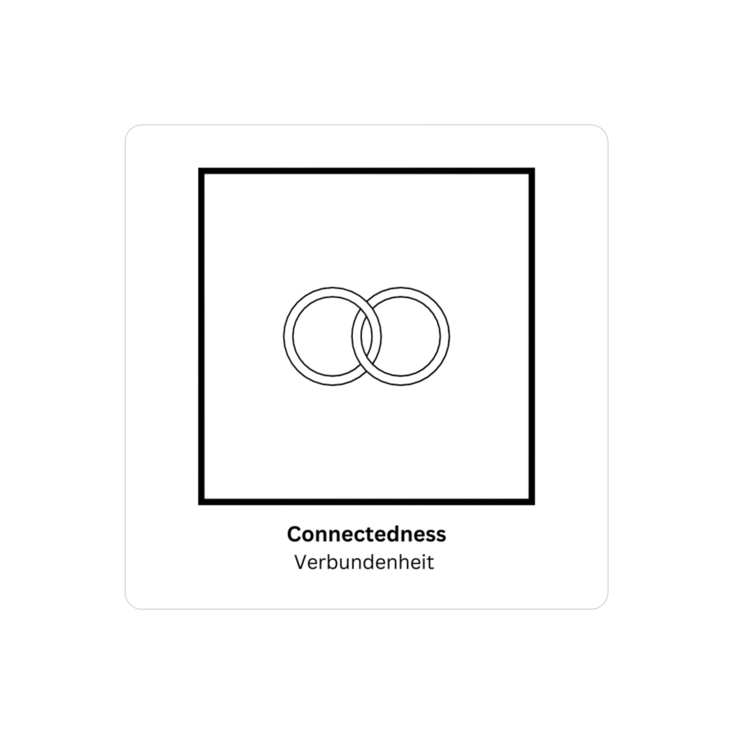 Connectedness / Verbundenheit Symbol Decal (Black/White) Not Transparent