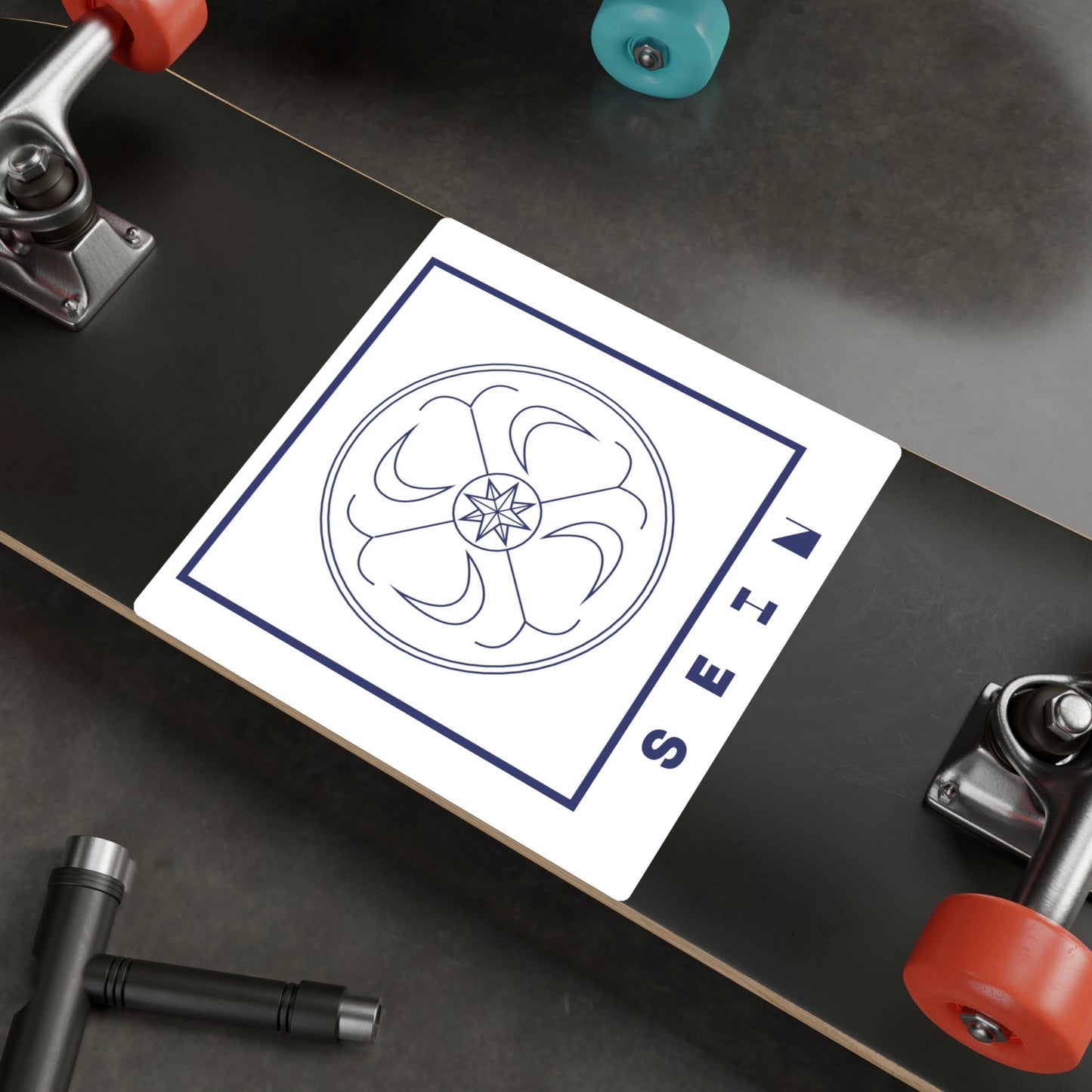 SEIN/BEING Symbol Sticker (Blue/White)