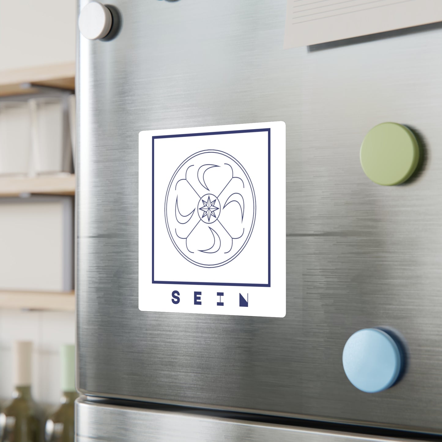 SEIN/BEING Symbol Sticker (Blue/White)