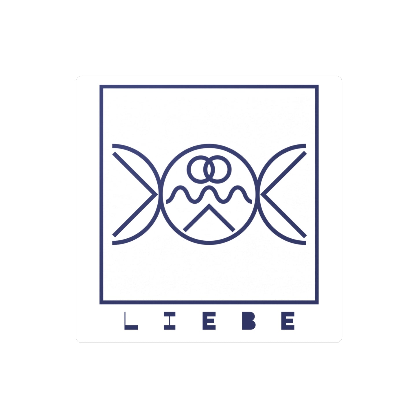 Liebe - Love Symbol Decal (Blue/White)