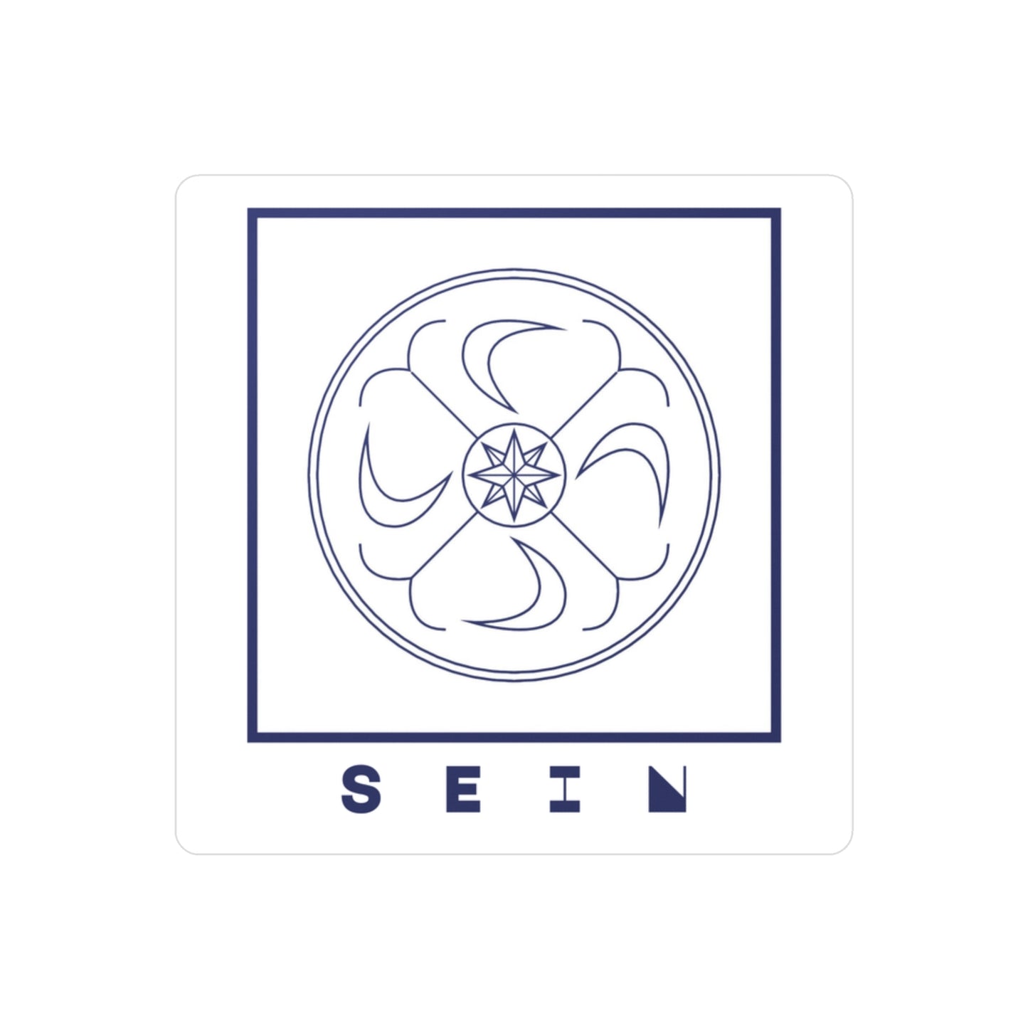 SEIN/BEING Symbol Sticker (Blue/White)