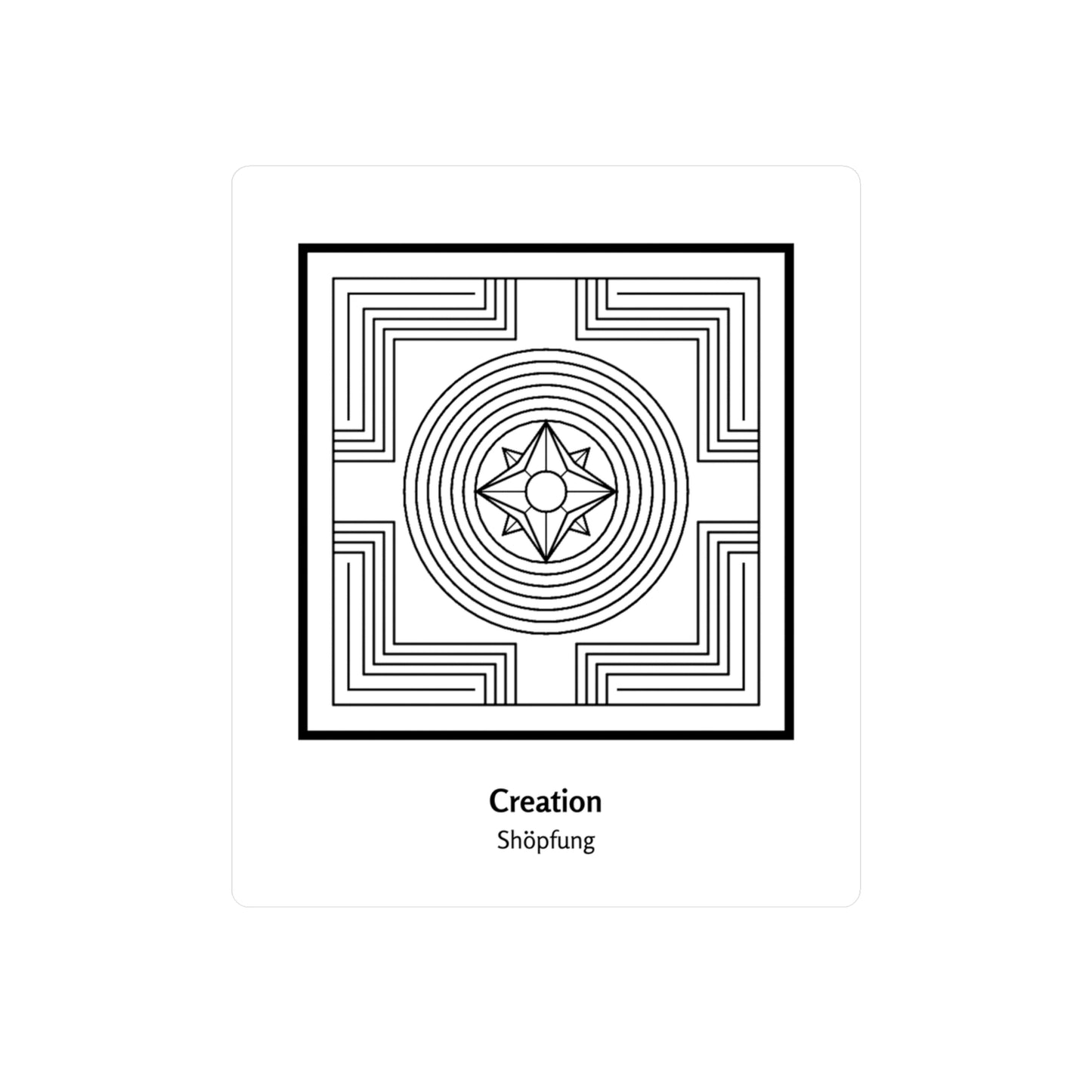 Creation/Shopfung Symbol Decal (Black/White)