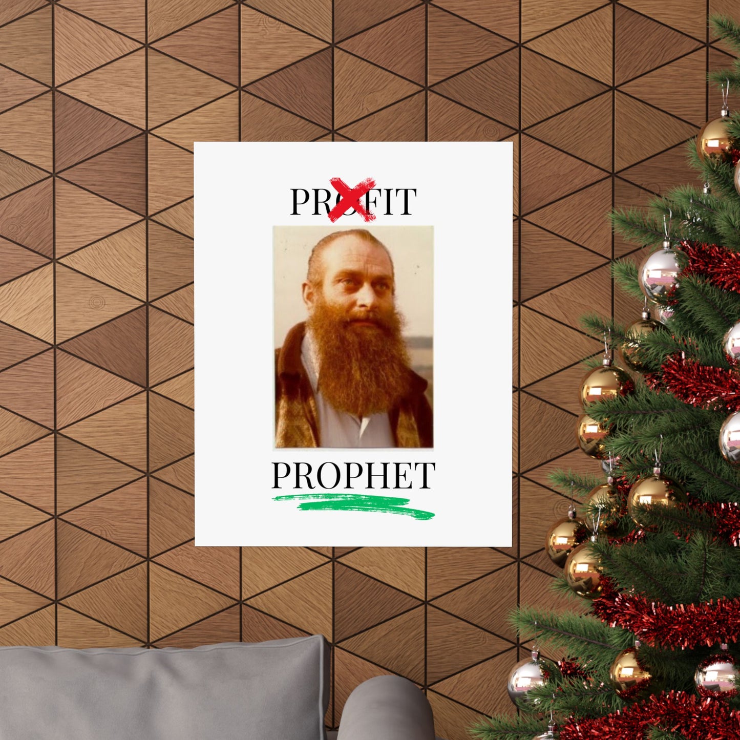 Inspirational Matte Vertical Poster: 'PROFIT vs PROPHET' - Unique Wall Art for Thought Leaders