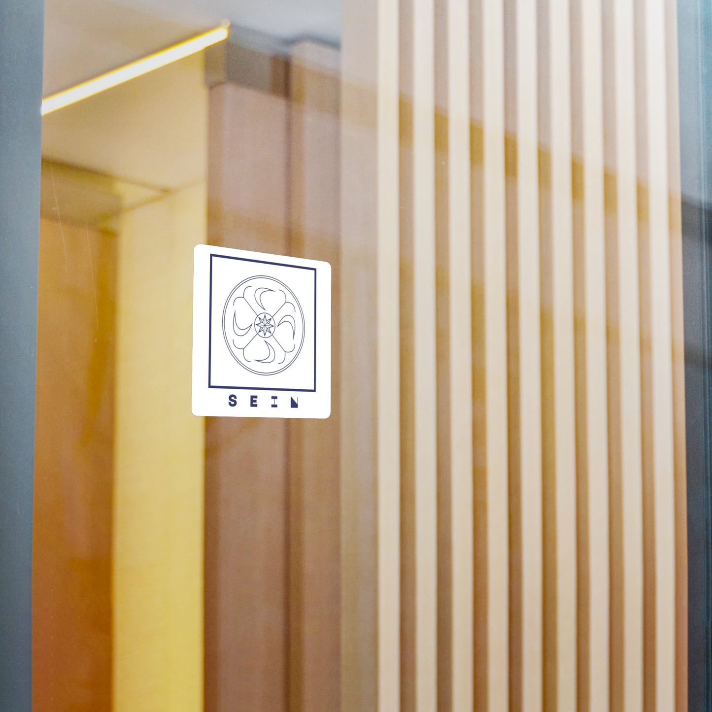 SEIN/BEING Symbol Sticker (Blue/White)