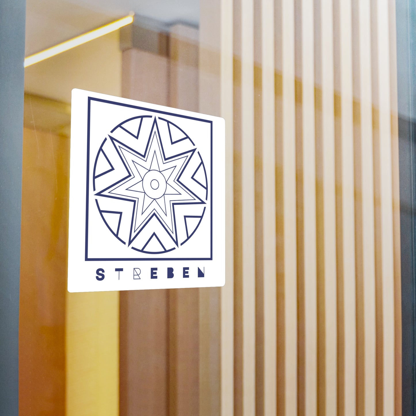 Streben/Striving Symbol Sticker (Blue/White)