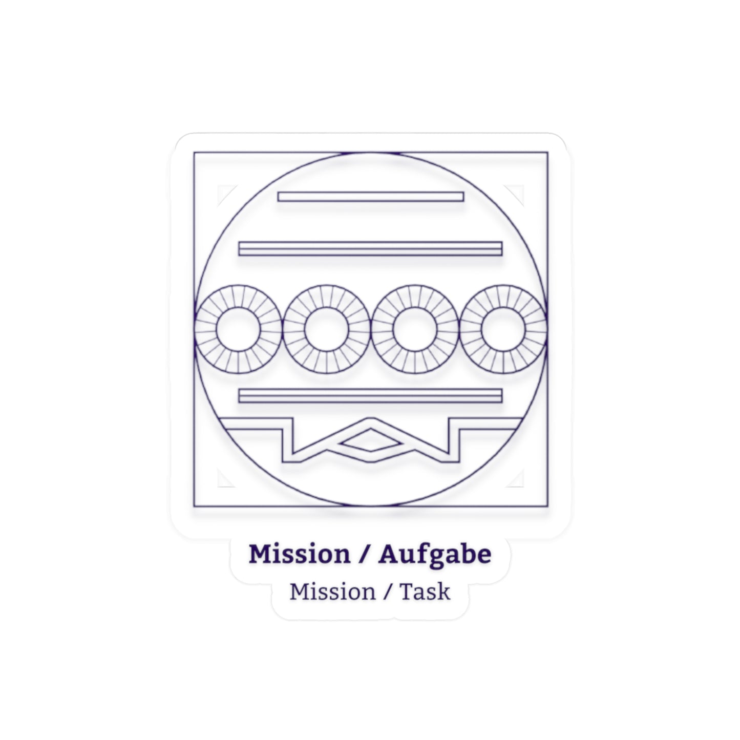 Mission/Aufgabe Symbol Decal (Purple) Transparent Background