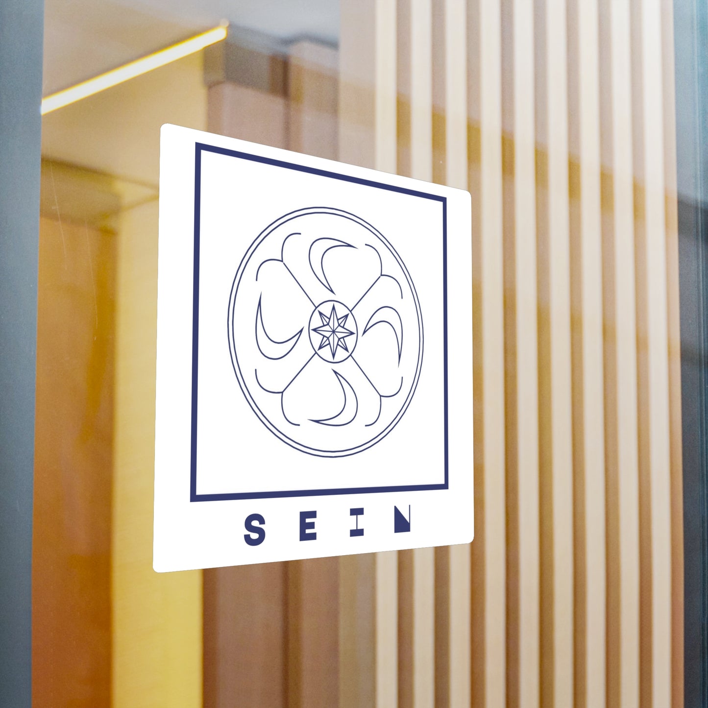 SEIN/BEING Symbol Sticker (Blue/White)