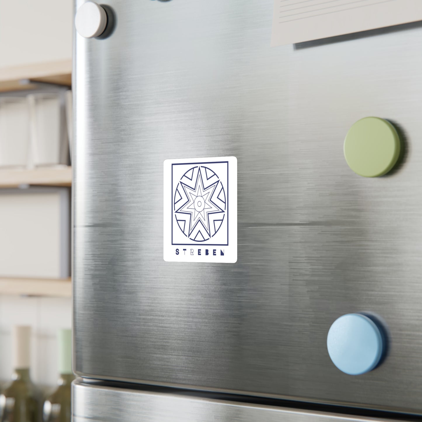 Streben/Striving Symbol Sticker (Blue/White)
