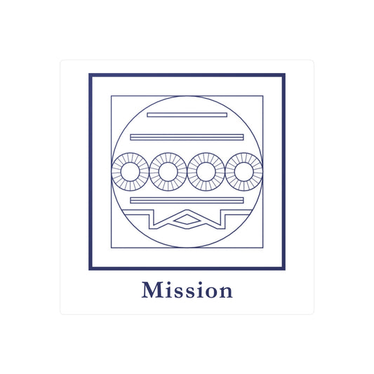 Mission/Task - Aufgabe Symbol Sticker (Blue/White)