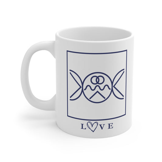 Symbols of the Creation-Energy Teaching - Mug 11oz *Liebe / Love* (heart)