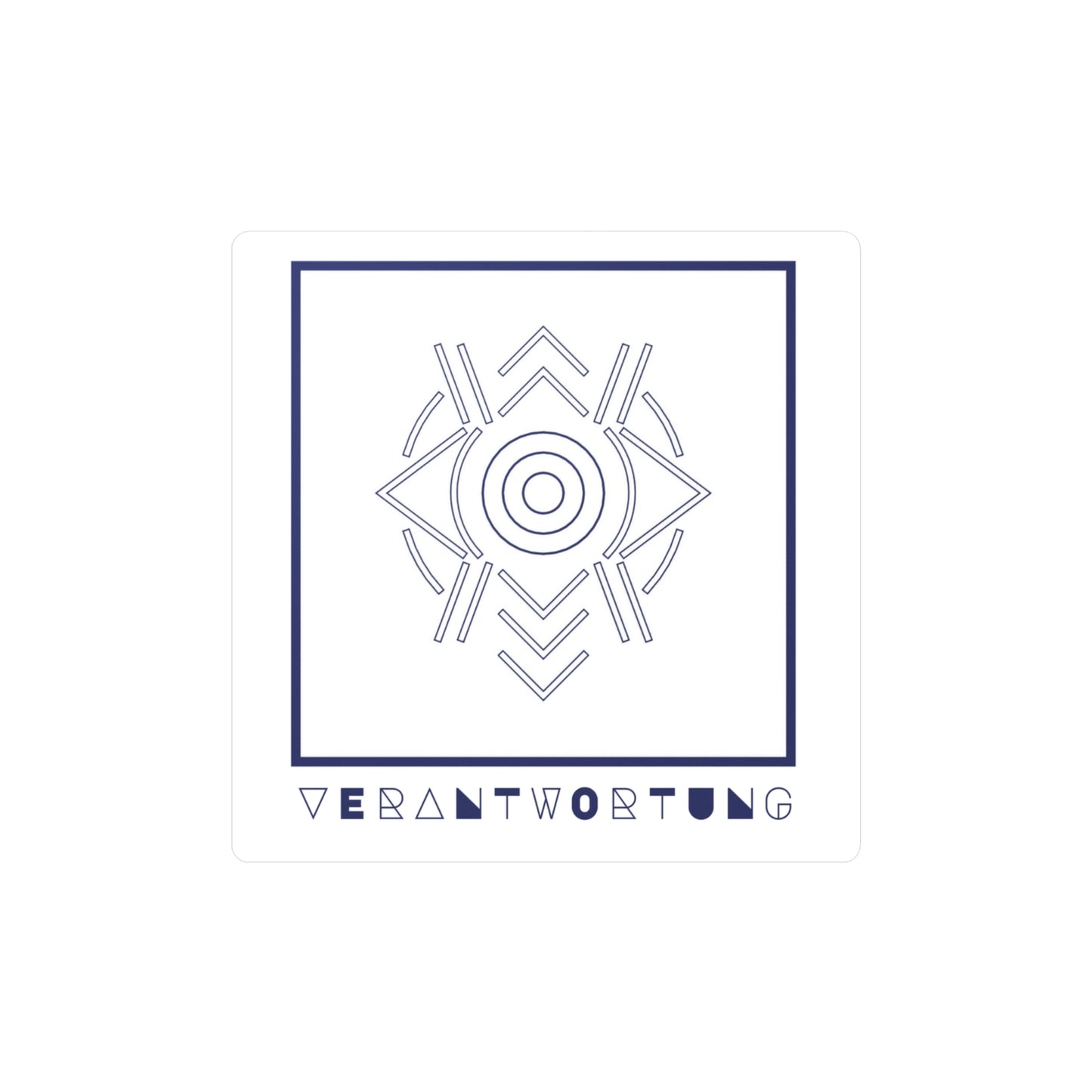 VERANTWORTUNG/Responsibility Symbol Sticker (Blue/White)
