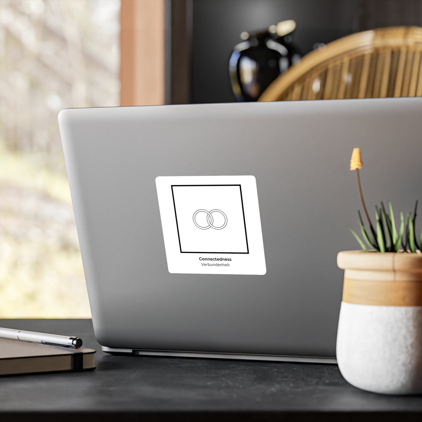 Connectedness / Verbundenheit Symbol Decal (Black/White) Not Transparent