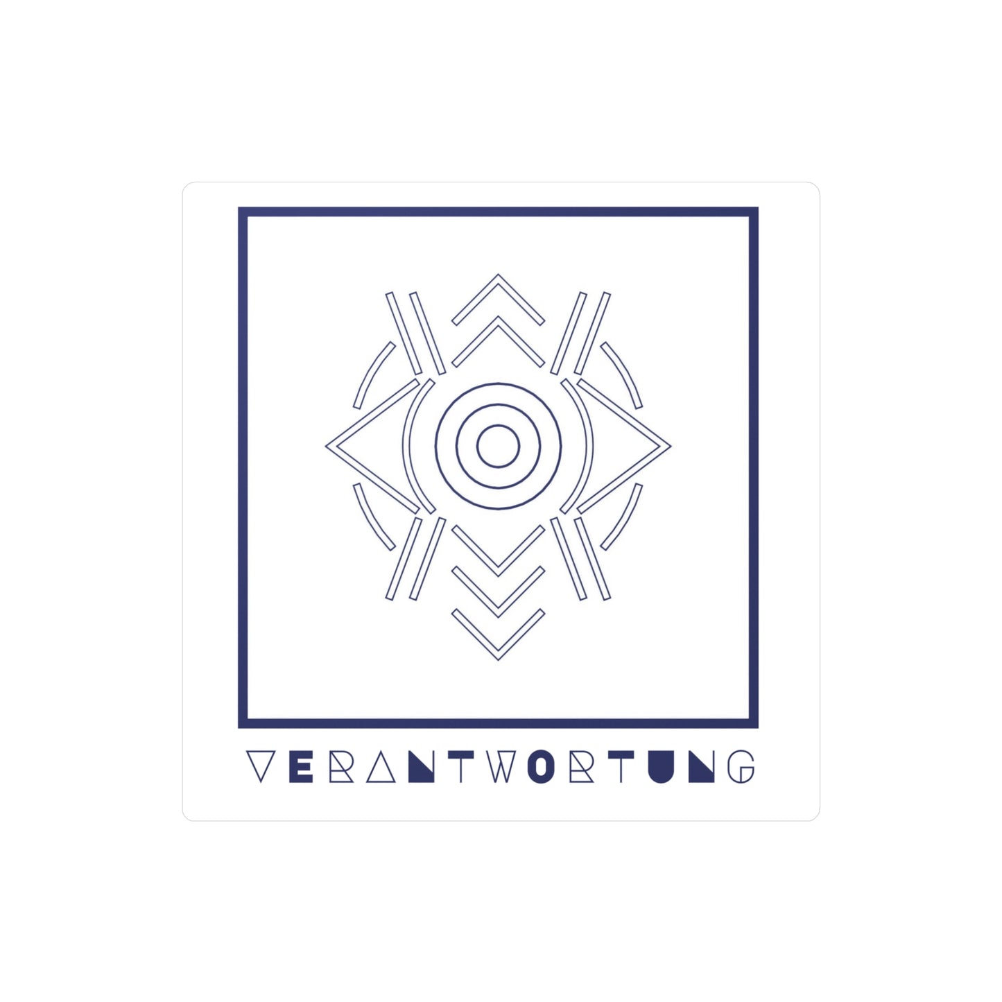 VERANTWORTUNG/Responsibility Symbol Sticker (Blue/White)